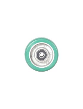 ROUE INDUSTRIELLE POLYURETHANE SOUPLE DIAMÈTRE 100 MM CHARGE 250 KG AXE 12 MM - S2016 100 RB12