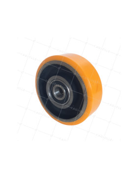 ROUE INDUSTRIELLE EN FONTE ET POLYURÉTHANE DIAMÈTRE 125MM CHARGE 400KG AXE 20 MM LM40 - SFPU 125/40 LM40 RB20 • Caujolle