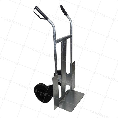 Hand truck OF INDESTRUCTIBLE DOLLY LOAD 300 KG AND Wheel SOLID 250 MM • Caujolle