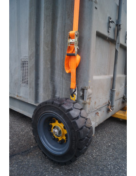 ROUE DE CONTAINER A TRACTER A FIXATION LATERALE DIAMETRE 413 MM CHARGE 3000 KG