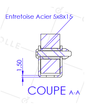 ROULETTE DE GUIDAGE LINEAIRE INSENSIBLE A LA CORROSION DIAMETRE 30 MM CHARGE 100 KG - S86 30 INOX 304