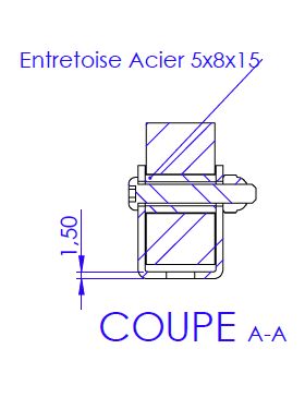 ROULETTE DE GUIDAGE LINEAIRE INSENSIBLE A LA CORROSION DIAMETRE 30 MM CHARGE 100 KG - S86 30 INOX 304