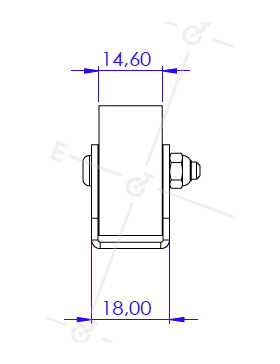 LINEAR GUIDING ROLLER CORROSION-RESISTANT DIAMETER 30 MM LOAD 100 KG - S86 30 INOX 304