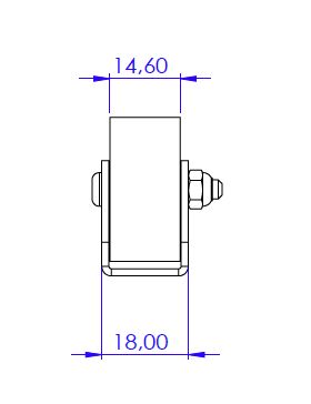 ROULETTE DE GUIDAGE LINEAIRE INSENSIBLE A LA CORROSION DIAMETRE 30 MM CHARGE 100 KG - S86 30 INOX 304