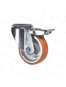 ROULETTE DE CRIC DE VOITURE DIAMÈTRE 100 MM A FREIN CHARGE 250 KG - S74 O 100 SFPU AF • Caujolle