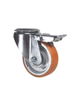 Castor OF CAR JACK DIAMETER 100 MM WITH BRAKE LOAD 250 KG - S74 O 100 SFPU AF