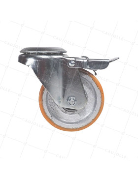 Castor OF CAR JACK DIAMETER 100 MM WITH BRAKE LOAD 250 KG - S74 O 100 SFPU AF