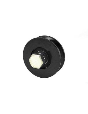 ROUE DE PORTAIL COULISSANT NOIRE RÉSISTANTE À GORGE RONDE DIAMÈTRE 70 MM POUR RAIL ROND DE 16 MM CHARGE 600KG - GAGR70N