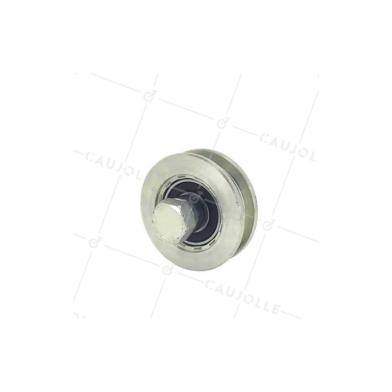 ROUE DE PORTAIL À GORGE CARRÉE DIAMÈTRE 70 MM POUR RAIL CARRÉ DE 12 MM CHARGE 600 KG AXE 14 MM - GAGC70
