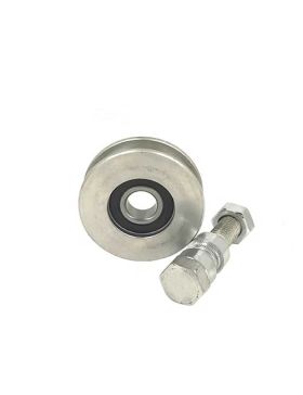 ROUE DE PORTAIL À GORGE CARRÉE DIAMÈTRE 70 MM POUR RAIL CARRÉ DE 12 MM CHARGE 600 KG AXE 14 MM - GAGC70