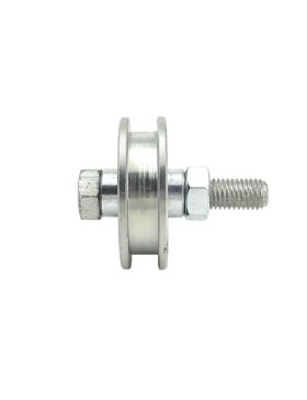 DOOR ROLLER WHEEL SQUARE GROOVE DIAMETER 70 MM FOR SQUARE 12 MM RAIL MAX LOAD 600 KG BORE 14 MM