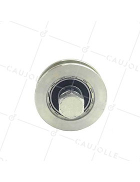 ROUE DE PORTAIL À GORGE CARRÉE DIAMÈTRE 70 MM POUR RAIL CARRÉ DE 12 MM CHARGE 600 KG AXE 14 MM - GAGC70