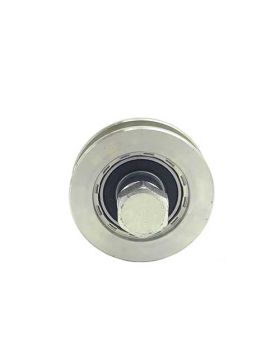ROUE DE PORTAIL À GORGE CARRÉE DIAMÈTRE 70 MM POUR RAIL CARRÉ DE 12 MM CHARGE 600 KG AXE 14 MM - GAGC70