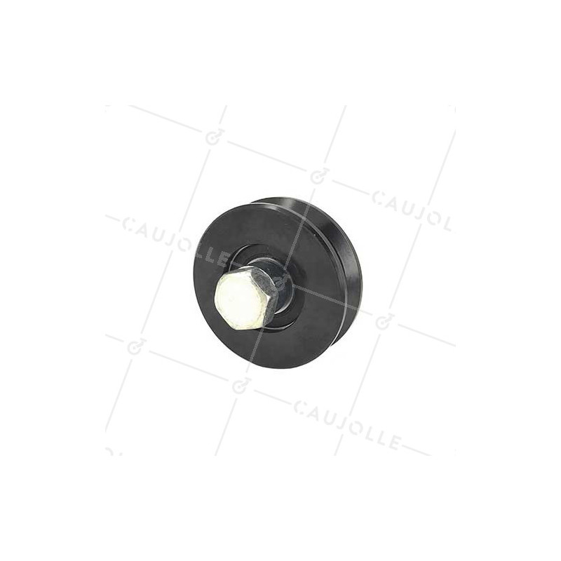 BLACK EXTREMELY ROBUST ROLLER WHEEL FOR SLIDING DOOR WITH Y GROOVE DIAMETER 70 MM FOR A TRIANGULAR RAIL AND MAX LOAD 600 KG BORE