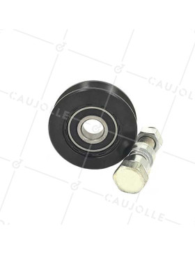 BLACK EXTREMELY ROBUST ROLLER WHEEL FOR SLIDING DOOR WITH Y GROOVE DIAMETER 70 MM FOR A TRIANGULAR RAIL AND MAX LOAD 600 KG BORE