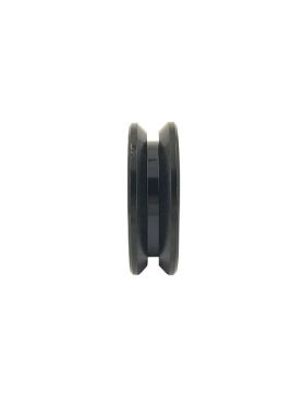 ROUE DE PORTAIL COULISSANT NOIRE RÉSISTANTE À GORGE Y DIAMÈTRE 70 MM POUR RAIL TRIANGULAIRE CHARGE 600 KG AXE 14 MM - GAGY70N
