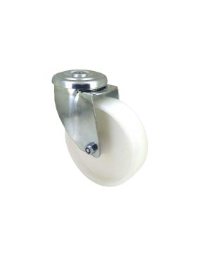 Castor OF NYLON HANDLING WITH EYE DIAMETER 125MM LOAD 100 KG WITH 12 MM FIXING - S06N125L