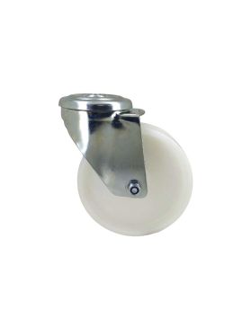 Castor OF NYLON HANDLING WITH EYE DIAMETER 125MM LOAD 100 KG WITH 12 MM FIXING - S06N125L
