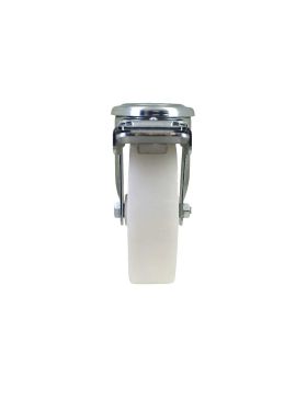 Castor NYLON HANDLING CASTOR WITH BRAKE AND EYE DIAMETER 125MM LOAD 100 KG WITH 12 MM FIXING - S06N125LAF
