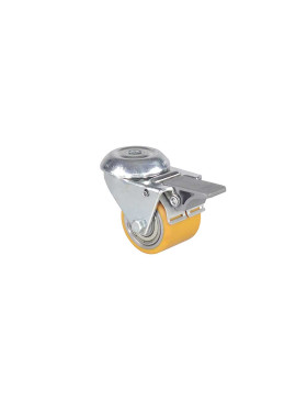 ROULETTE EXTRA-BASSE FIXATION À OEIL À FREIN FORTE CHARGE DIAMÈTRE 50 MM HAUTEUR 72 MM CHARGE 150 KG - SURB 50 OAF