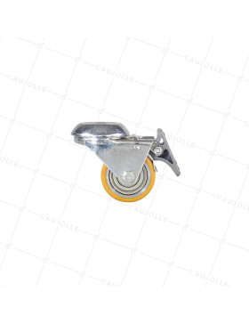 Castor EXTRA-LOW FIXING WITH EYE FOR HIGH LOAD BRAKE DIAMETER 50 MM HEIGHT 72 MM LOAD 150 KG - SURB 50 OAF