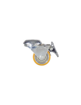 ROULETTE EXTRA-BASSE FIXATION À OEIL À FREIN FORTE CHARGE DIAMÈTRE 50 MM HAUTEUR 72 MM CHARGE 150 KG - SURB 50 OAF