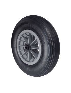 ROUE DE BROUETTE GONFLÉE POUR PLAGE SANS ROULEMENT DIAMÈTRE 400 MM CHARGE 150KG POUR AXE DE 14 MM - S1006P L14/100