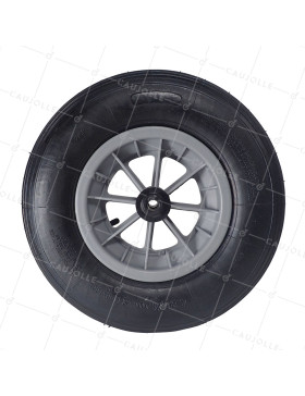 ROUE DE BROUETTE GONFLÉE POUR PLAGE SANS ROULEMENT DIAMÈTRE 400 MM CHARGE 150KG POUR AXE DE 14 MM - S1006P L14/100