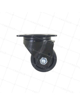 Castor EXTRA LOW SWIVEL NYLON FIBER DIAMETER 75 MM LOAD 600 KG - BLACK SURB 75P