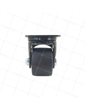 Castor EXTRA LOW SWIVEL NYLON FIBER DIAMETER 75 MM LOAD 600 KG - BLACK SURB 75P