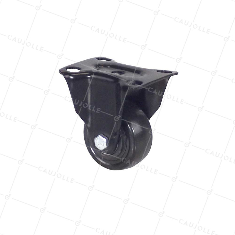Castor FIXED BLACK POLYURETHANE WHEEL DIAMETER 50 MM LOAD 40KG - S7PU 50 BLACK