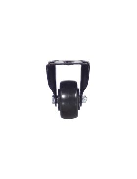 ROULETTE FIXE NOIRE DE MANUTENTION POLYURÉTHANE DIAMÈTRE 50 MM CHARGE 40KG - S7PU 50 NOIRE