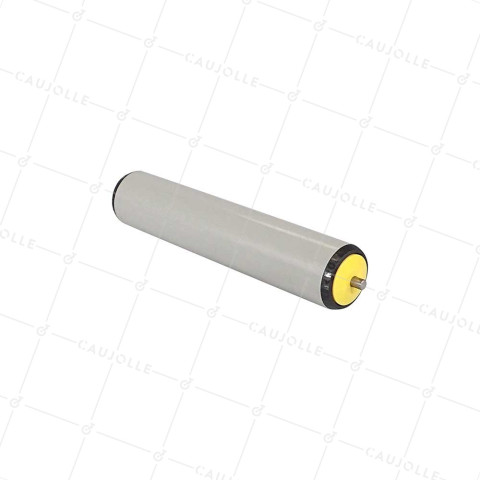ROULEAU DE MANUTENTION PVC DIAMETRE 50 MM LONGUEUR 200 MM CHARGE 40KG AXE 8MM • Caujolle