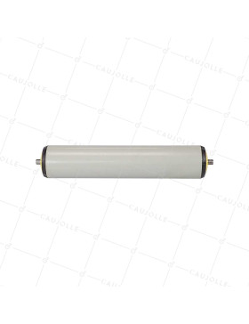ROULEAU DE MANUTENTION PVC DIAMETRE 50 MM LONGUEUR 200 MM CHARGE 40KG AXE 8MM