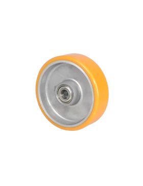ROUE POLYURÉTHANE INDUSTRIELLE DIAMÈTRE 125 MM CHARGE 300 KG ROULEMENT A BILLES DE 15 MM - S2013 125/38 RB15 LM41