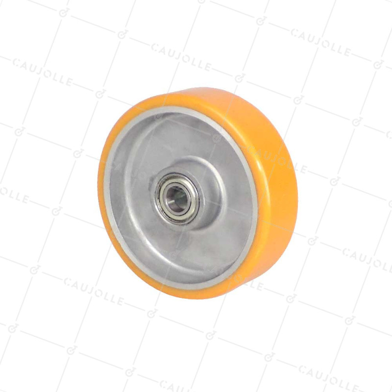 Wheel INDUSTRIAL POLYURETHANE DIAMETER 125 MM LOAD 300 KG Bearing BALL BEARING OF 15 MM - S2013 125/38 RB15 LM41