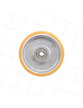 Wheel INDUSTRIAL POLYURETHANE DIAMETER 125 MM LOAD 300 KG Bearing BALL BEARING OF 15 MM - S2013 125/38 RB15 LM41