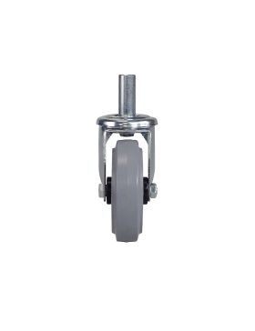 ROULETTE A TIGE LISSE DE 22 MM NON TACHANTE POUR ECHAFAUDAGE TUBULAIRE - S06NS 125GRIS T ACIER 22X50