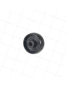 ROUE POLYAMIDE NYLON NOIR DIAMÈTRE 50 MM CHARGE 100KG AXE 9 MM - 450 50/20 LM28 L9 NOIR • Caujolle
