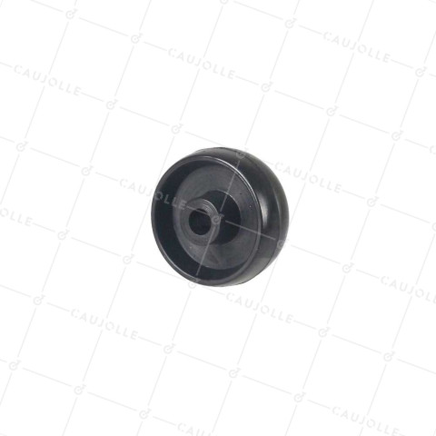 ROUE POLYAMIDE NYLON NOIR DIAMÈTRE 50 MM CHARGE 100KG AXE 9 MM - 450 50/20 LM28 L9 NOIR • Caujolle