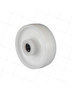 Wheel NYLON DIAMETER 125 MM LOAD 300 KG AXLE 20 MM ROLLERS - S2450 125/40 LM60 RR20 • Caujolle