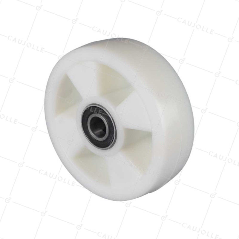 Wheel OF REINFORCED NYLON PALLET TRUCK DIAMETER 160 MM LOAD 500 KG Bearing BALLS 20 MM - S2480 160X50 RB20-55