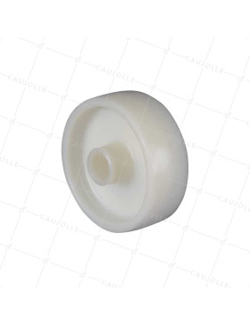 ROUE NYLON DIAMÈTRE 100 MM CHARGE 100 KG AXE LISSE DE 20 MM - S2450 100/37 LM46 L20 • Caujolle