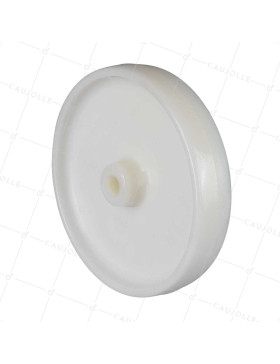 ROUE NYLON DIAMÈTRE 250 MM CHARGE 600 KG AXE 20 MM LISSE - S2450 250/49 LM60 L20 • Caujolle