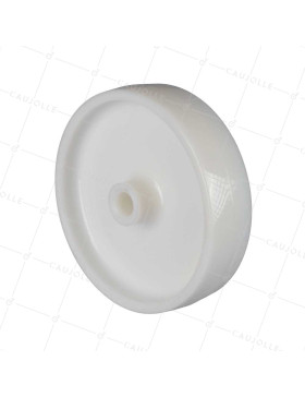 ROUE NYLON DIAMÈTRE 200 MM CHARGE 550 KG AXE 20 MM LISSE - S2450 200/50 LM58 L20 • Caujolle