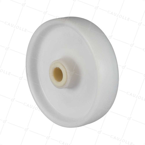 ROUE POLYPROPYLENE DIAMÈTRE 200 MM CHARGE 200 KG AXE 25 MM LISSE - S2450 200/49 LM60 L25 • Caujolle