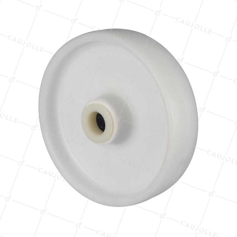 WHEEL NYLON DIAMETER 200 MM LOAD 200 KG AXLE 25 MM BEARING ROLLER - S2450 200/49 LM60 RR25
