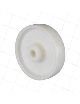 ROUE NYLON DIAMÈTRE 160 MM CHARGE 420 KG AXE 20 MM - S2450 160/40 LM57 L20 • Caujolle