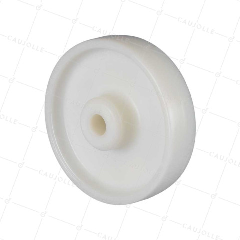 ROUE NYLON DIAMÈTRE 160 MM CHARGE 420 KG AXE 20 MM - S2450 160/40 LM57 L20 • Caujolle