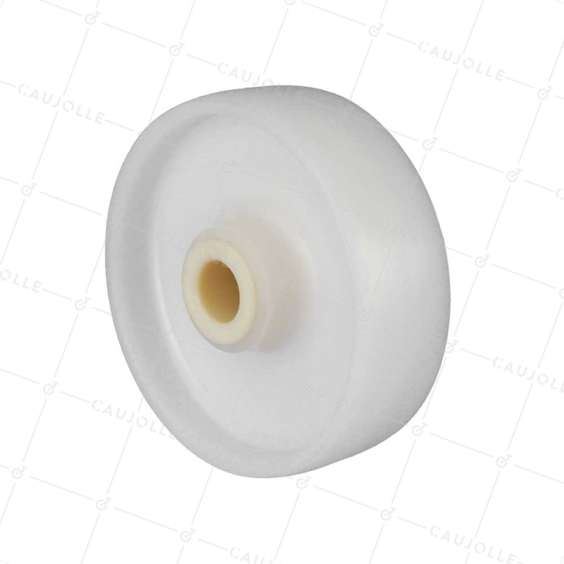 ROUE NYLON FORTE CHARGE DIAMÈTRE 160 MM CHARGE 200 KG AXE 25 MM LISSE - S2450 160/50 LM60 L25